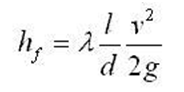 牛顿流体水头损失，沿程水头损失采用达西公式计算.png